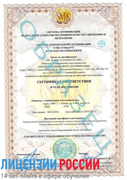 Образец сертификата соответствия Учалы Сертификат OHSAS 18001